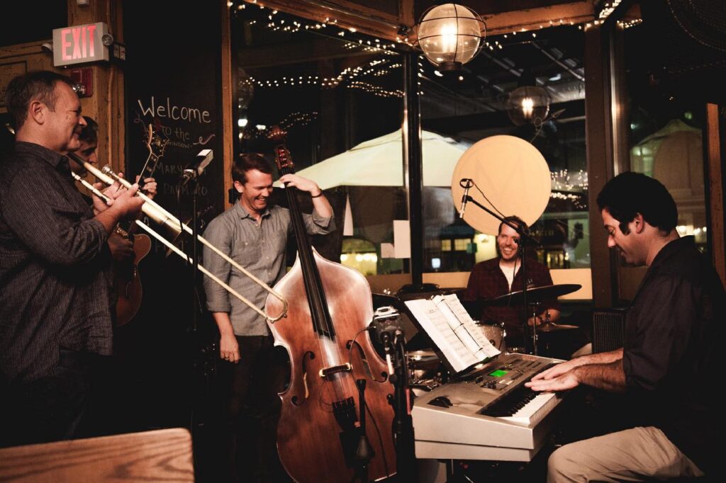 On Monday nights from 7 to 10 pm enjoy live jazz at Mission Bar + Tapas.