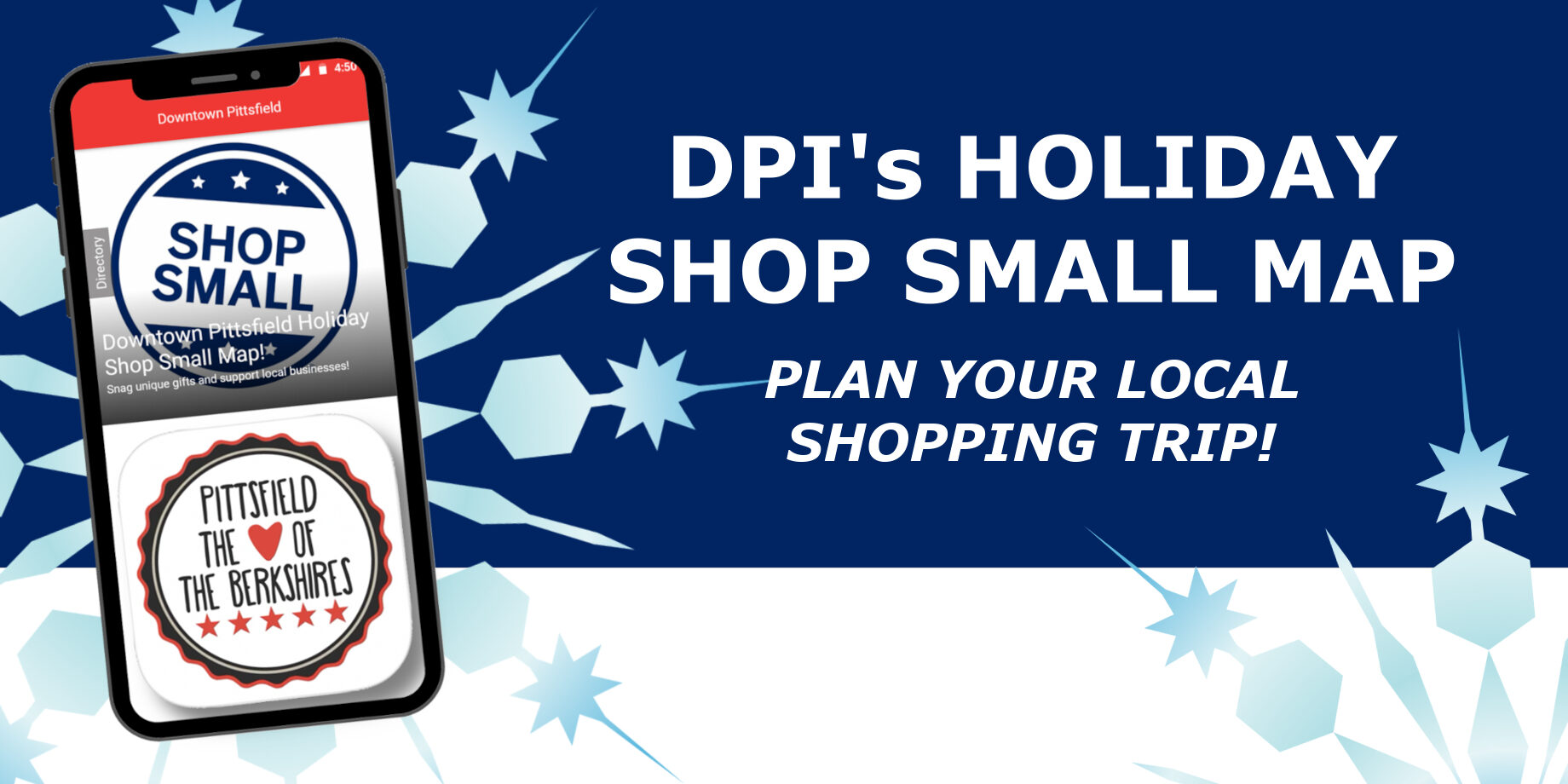 Downtown Pittsfield Holiday Shop Small Map