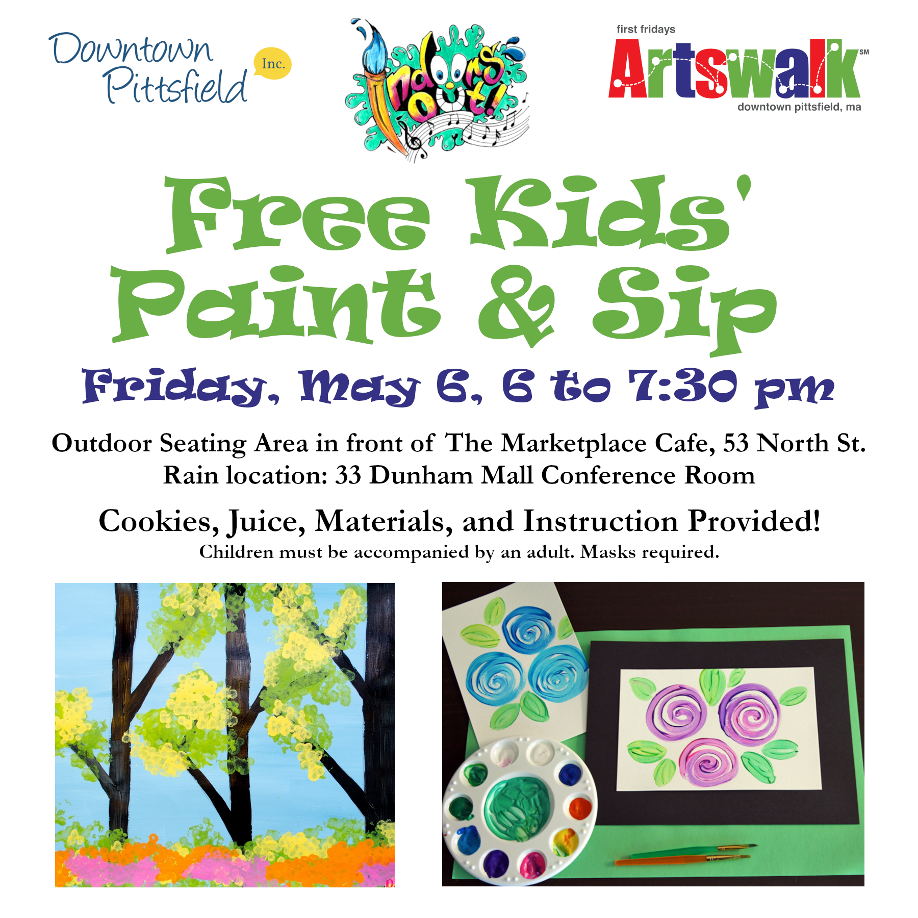 Indoors Out! Kids Paint and Sip Pittsfield MA