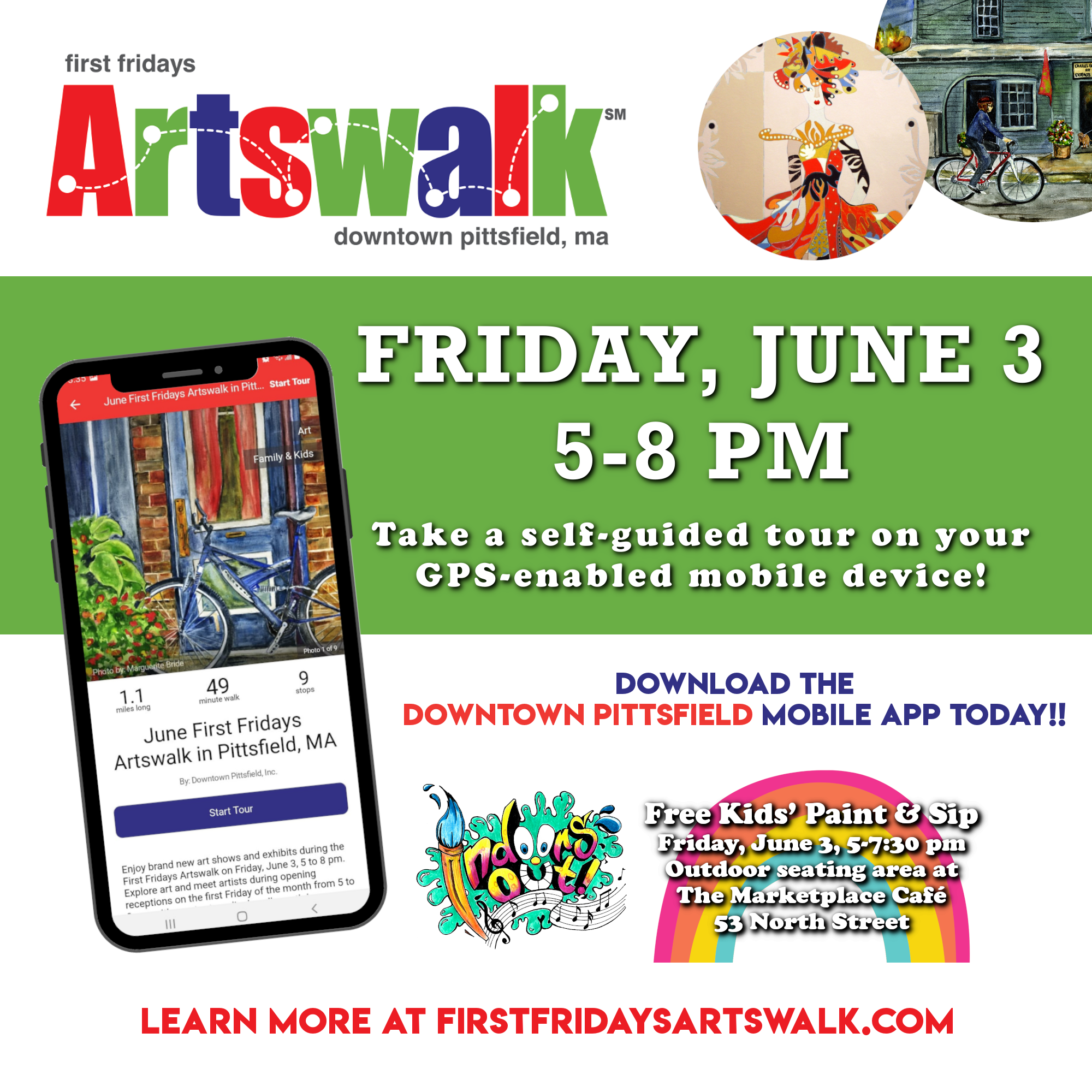 June 3 First Fridays Artswalk, Pittsfield MA