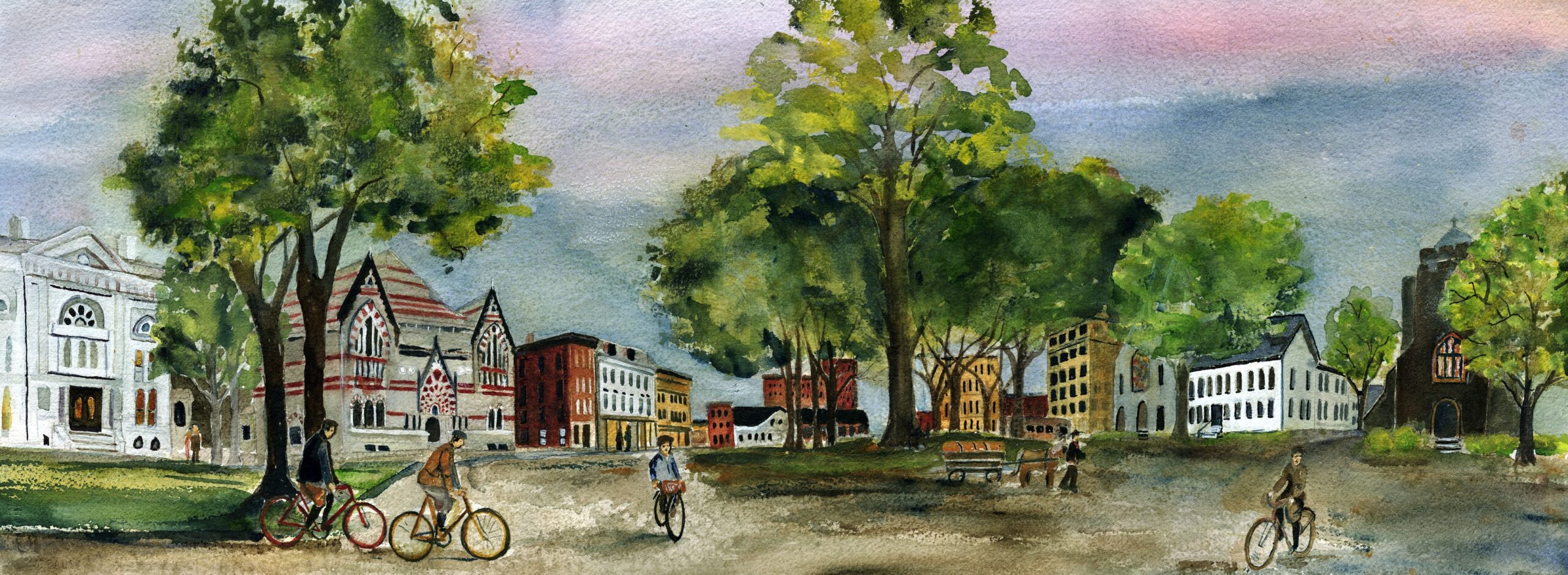 CYCLE THERAPY - watercolor on the move by Marguerite Bride