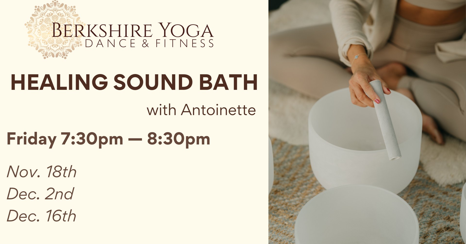 Healing Sound Bath at Berkshire Yoga Dance and Fitness