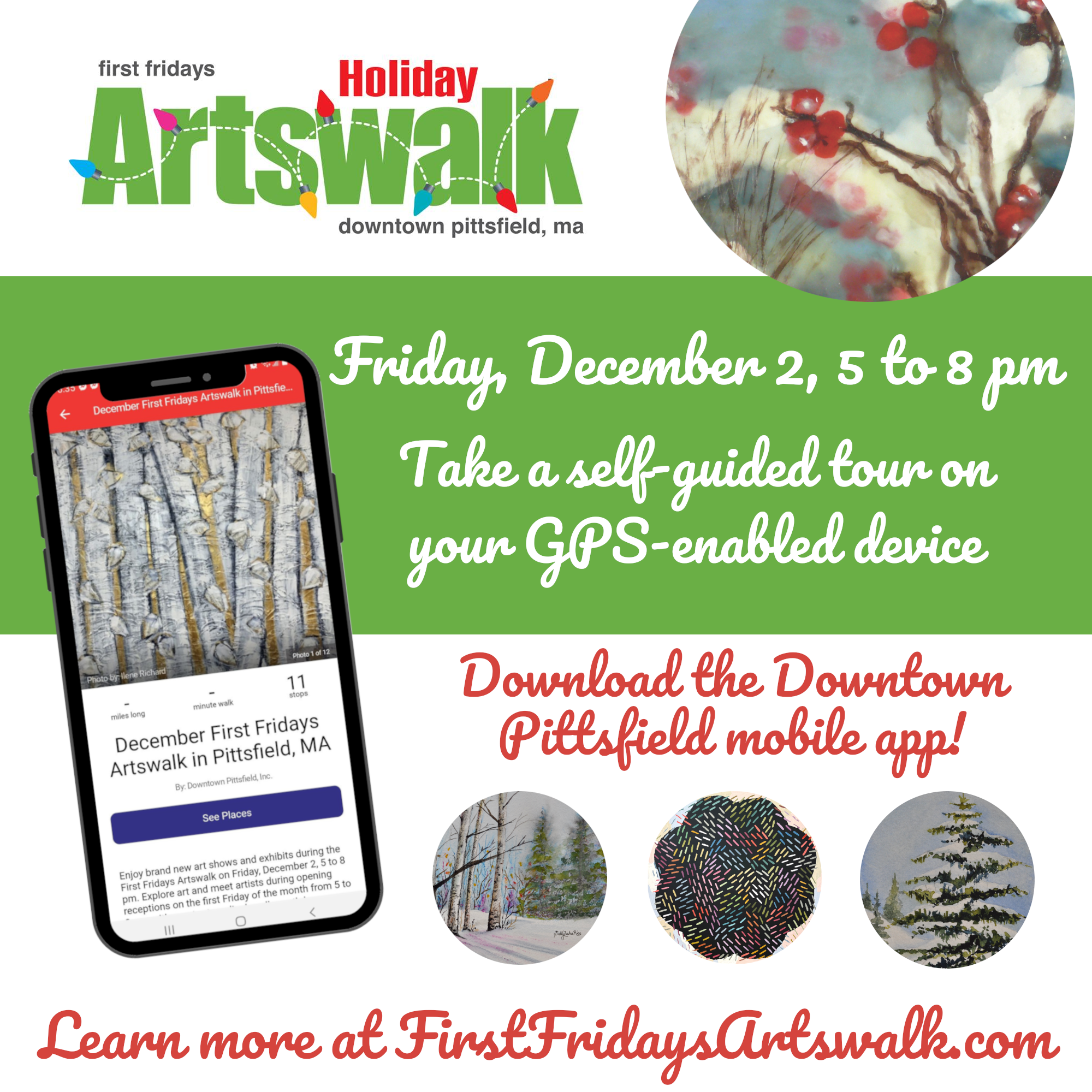 December 2 First Fridays Artswalk Pittsfield MA