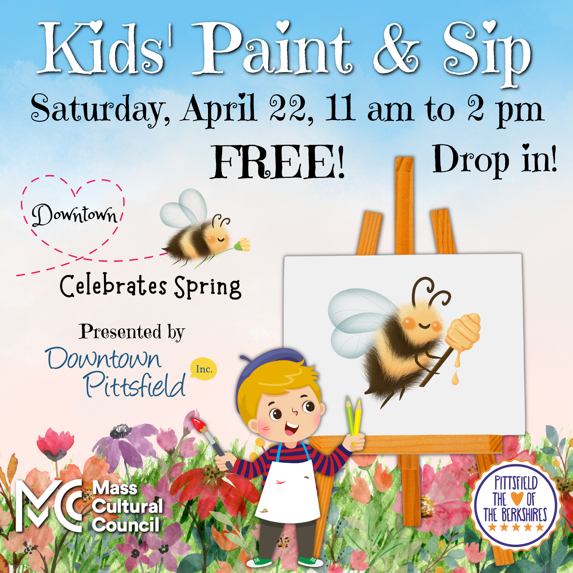 Free Kids’ Paint & Sip as part of Downtown Celebrates Spring 2023