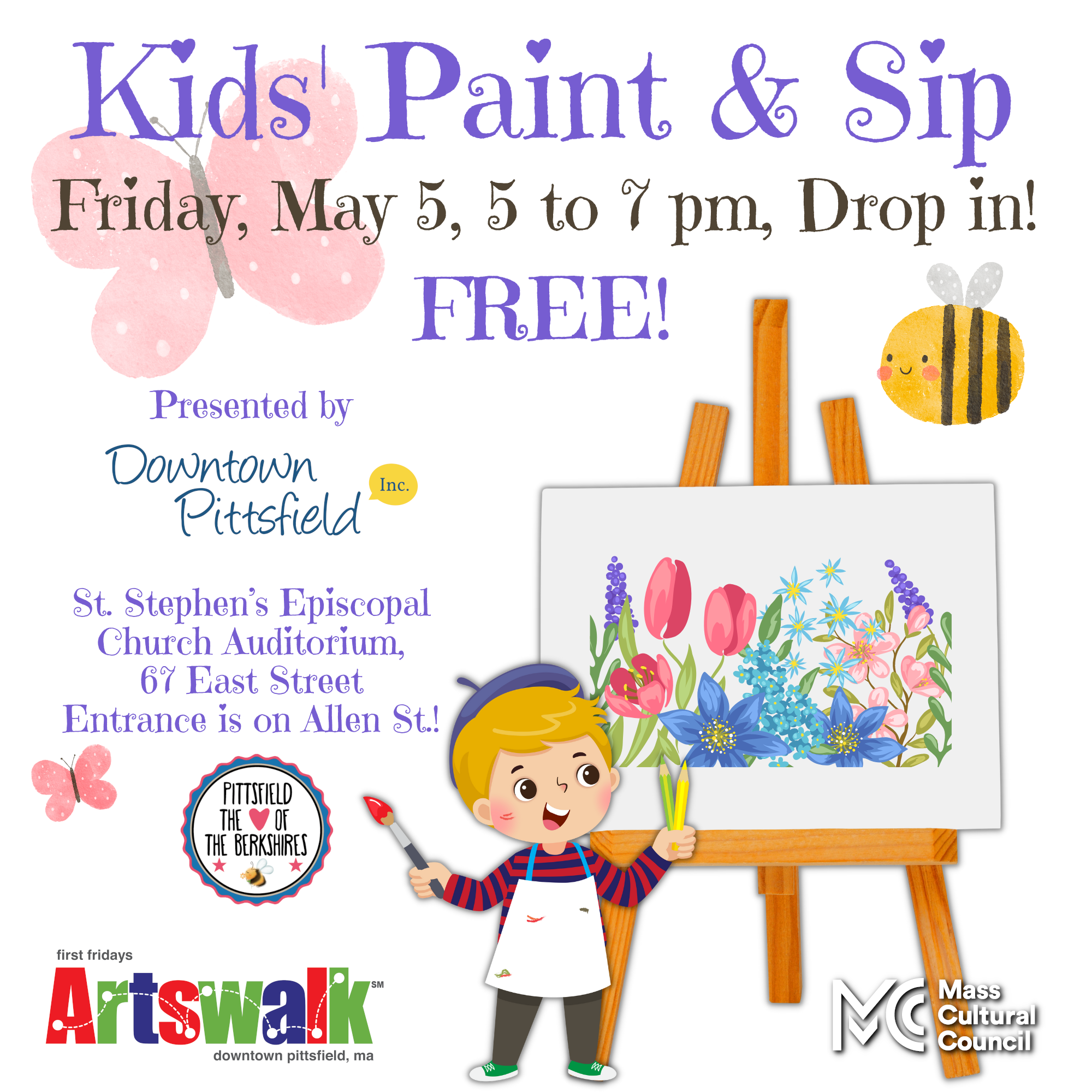 May 5 Kids Paint and Sip Pittsfield MA