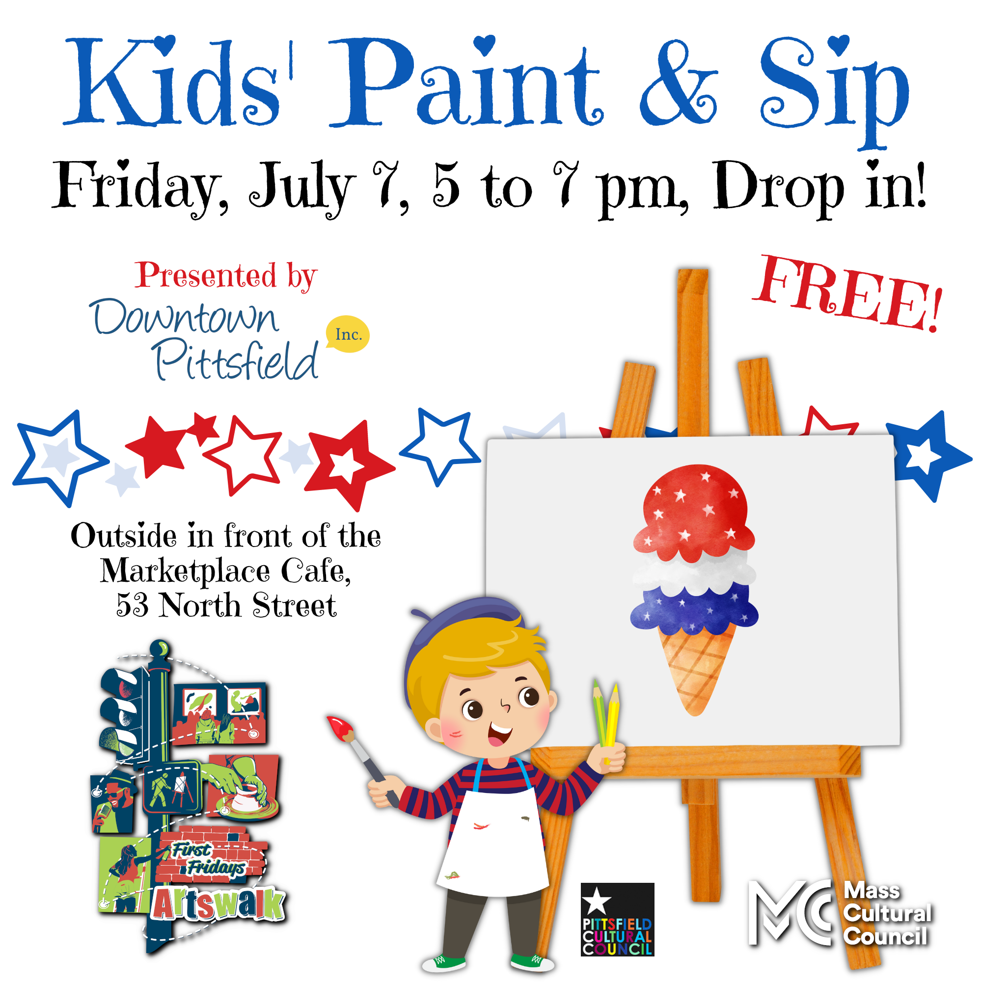 July 7 Kids Paint and Sip Pittsfield MA