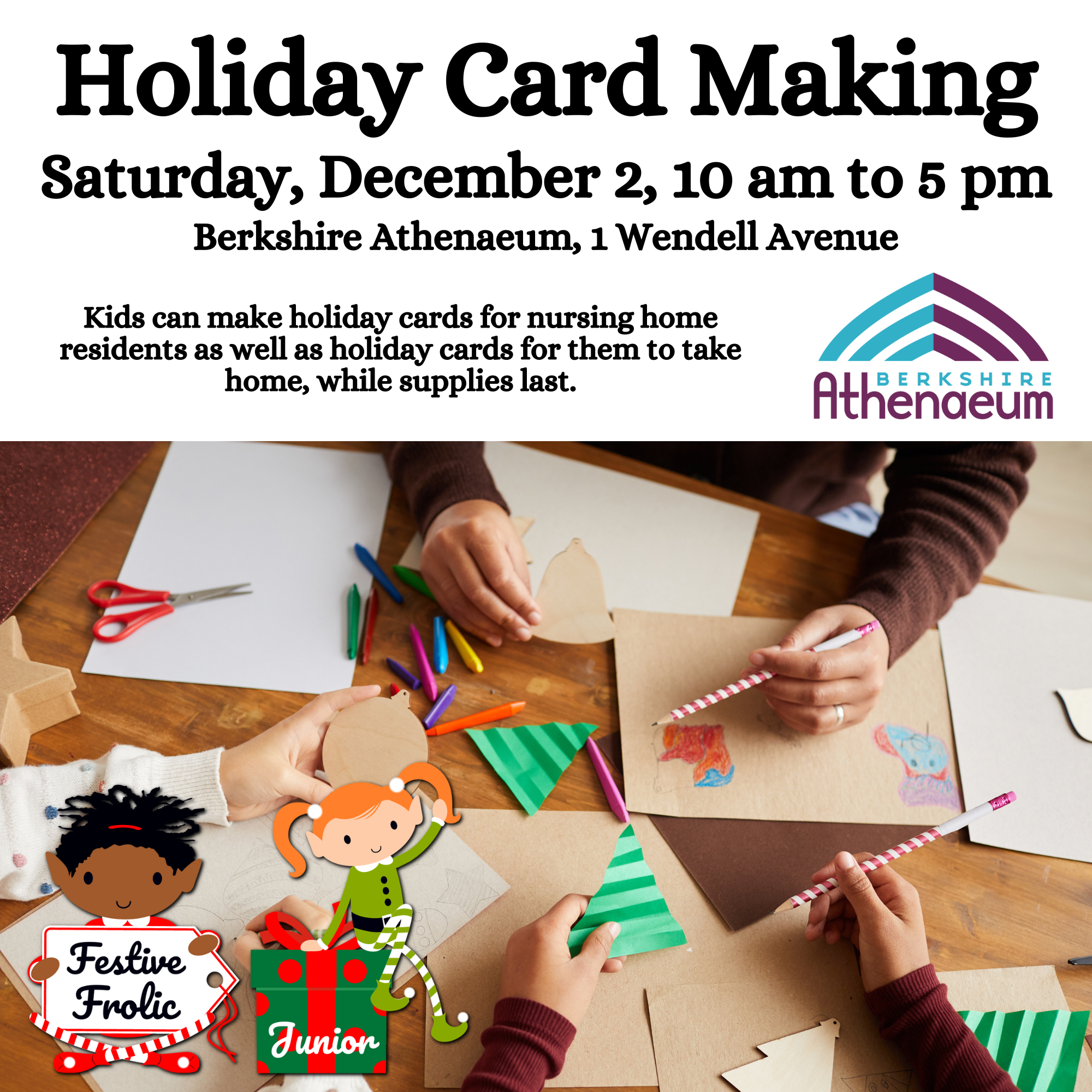 Holiday Card Making Drop-in Festive Frolic Pittsfield MA