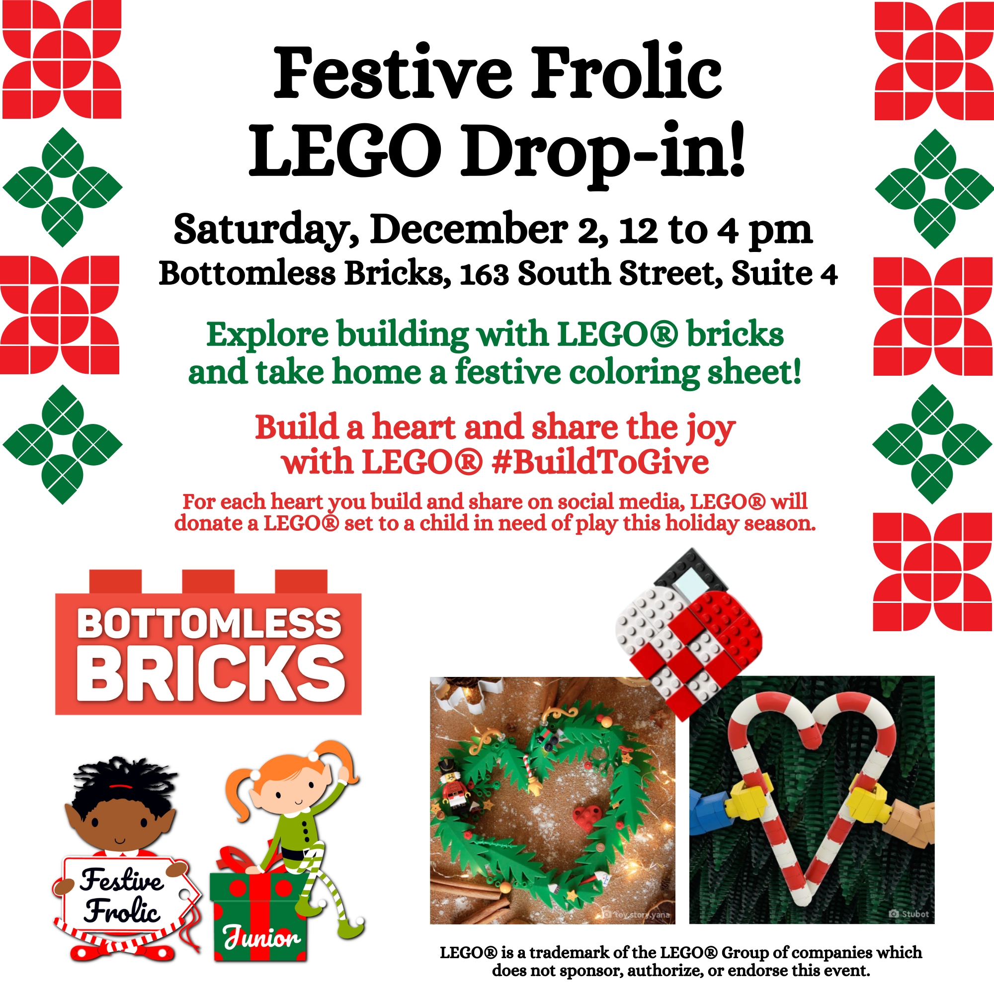 Festive Frolic LEGO Drop-in at Bottomless Bricks