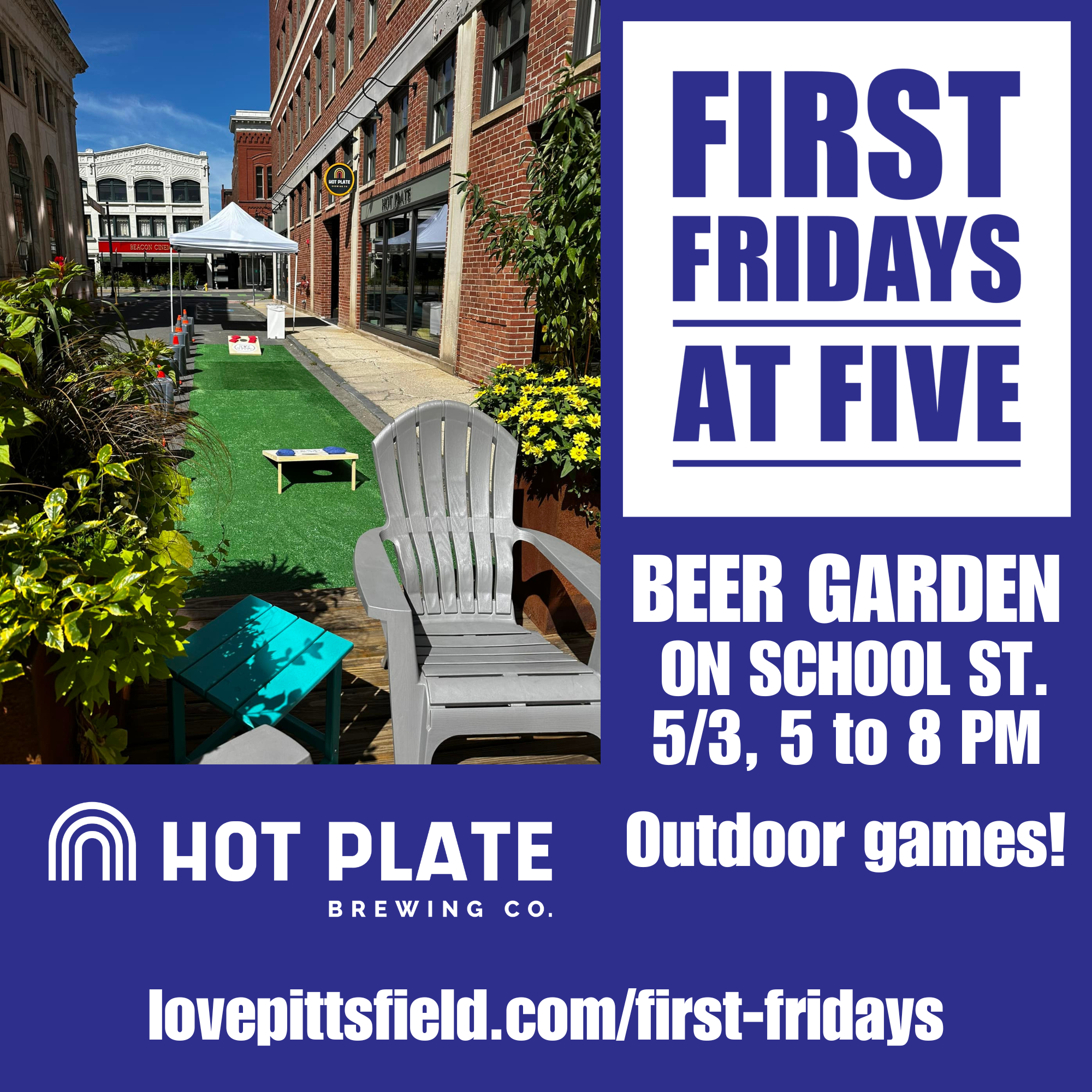 First Fridays at Five Beer Garden on School Street