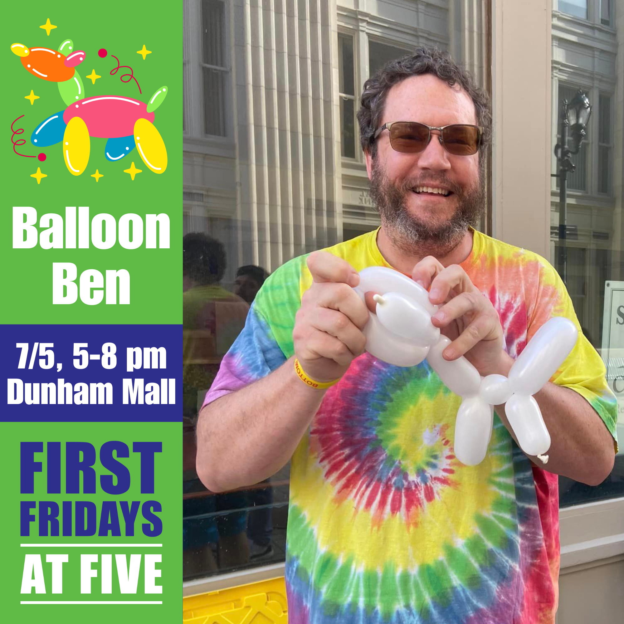 Balloon Ben at First Fridays at Five!
