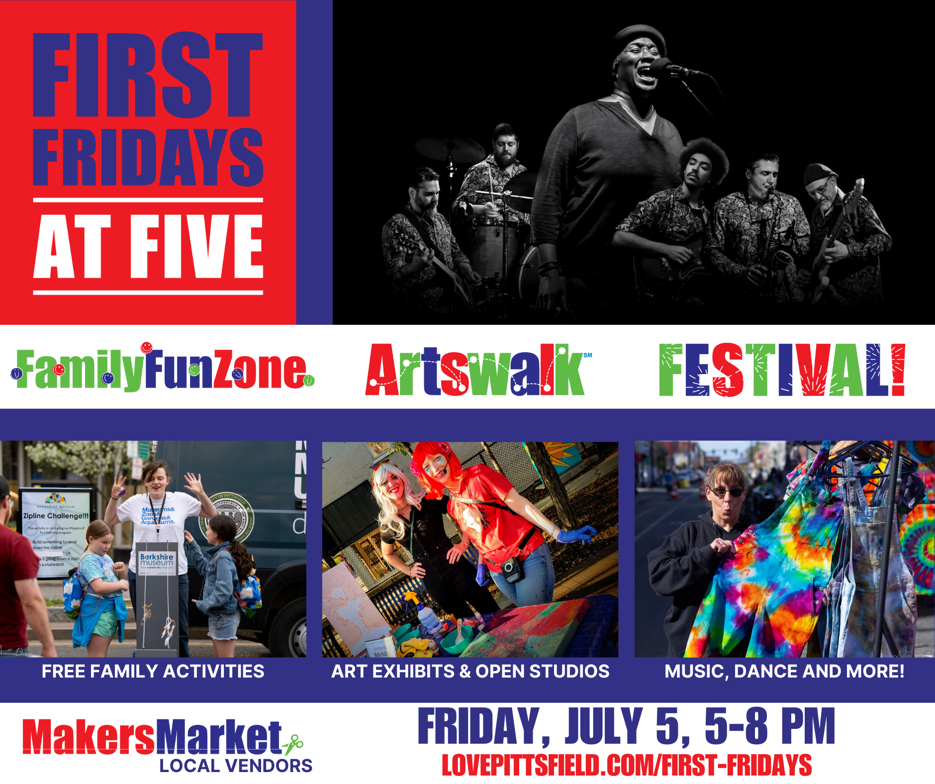 July 5 First Fridays at Five, Pittsfield MA