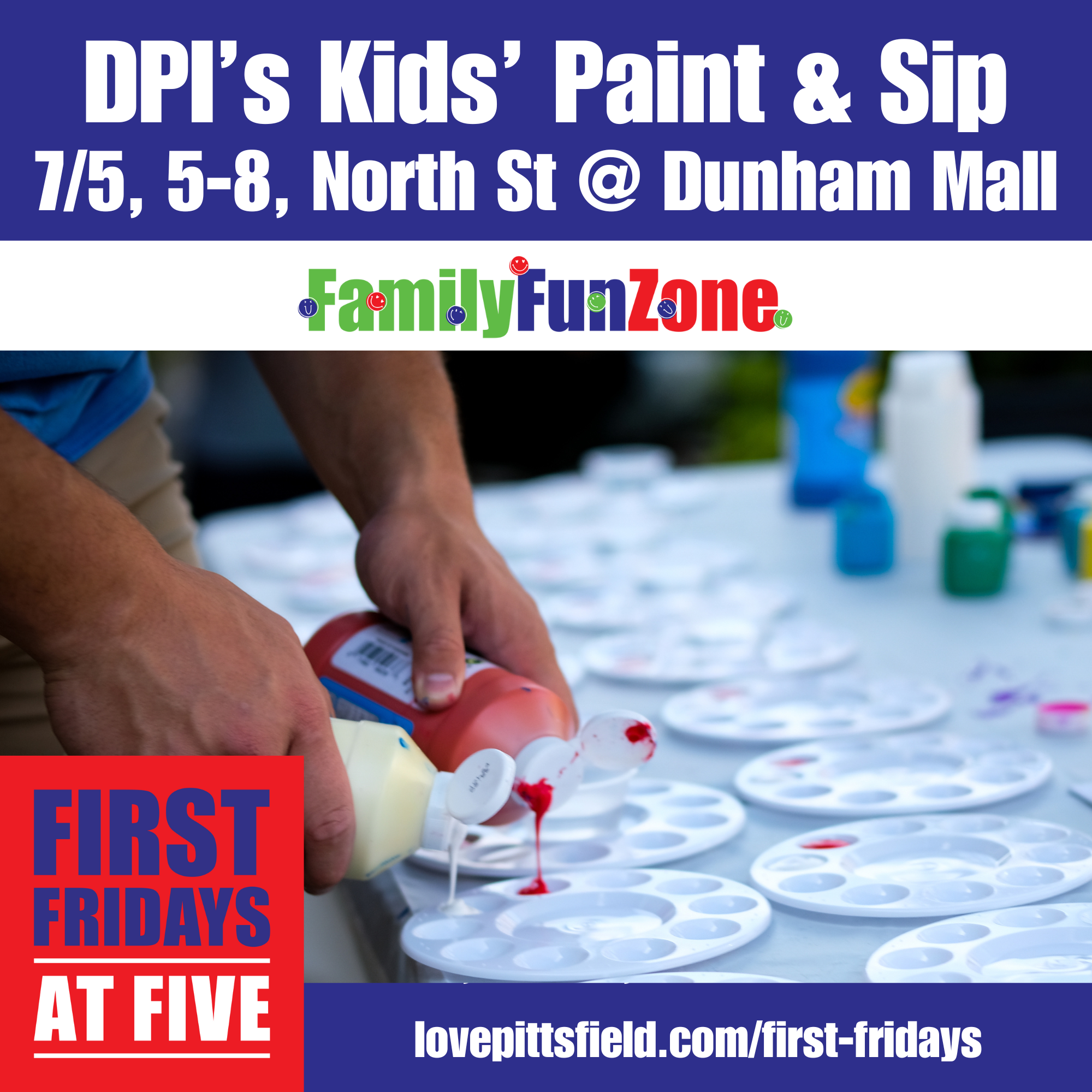Free Kids’ Paint & Sip at First Fridays at Five!