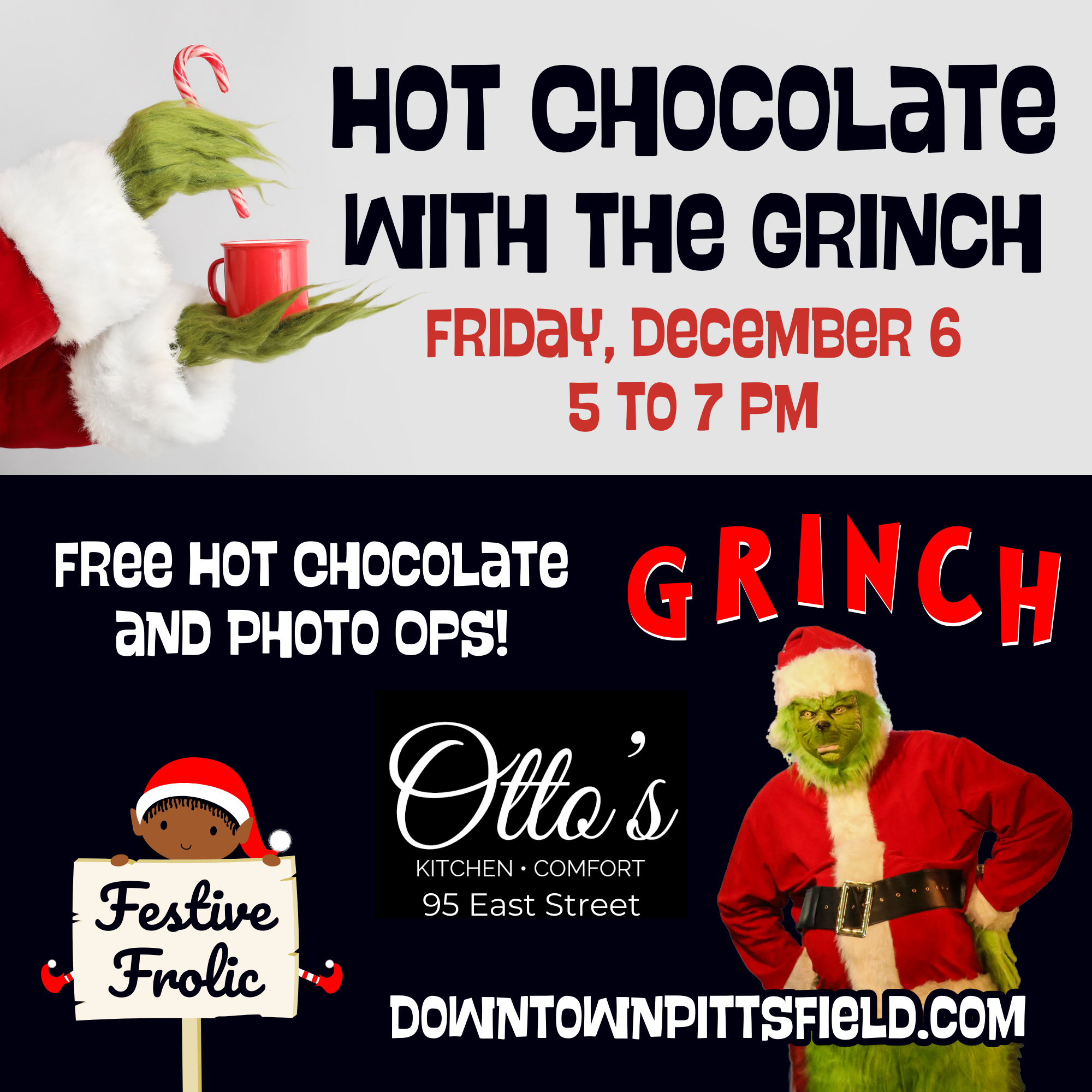 Hot Chocolate & Pictures with the Grinch at Otto’s 2024