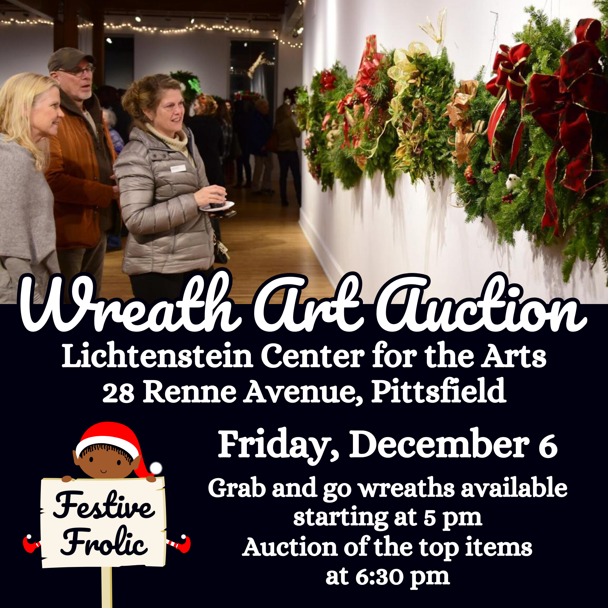 Wreath Art Auction at Lichtenstein Center for the Arts