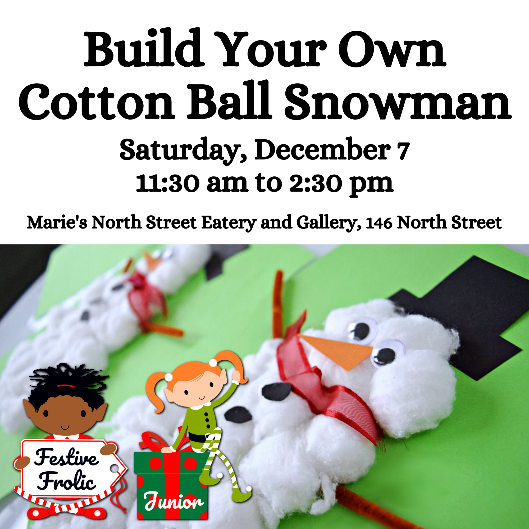 December 2024 Frolic JR Cotton Ball Snowman