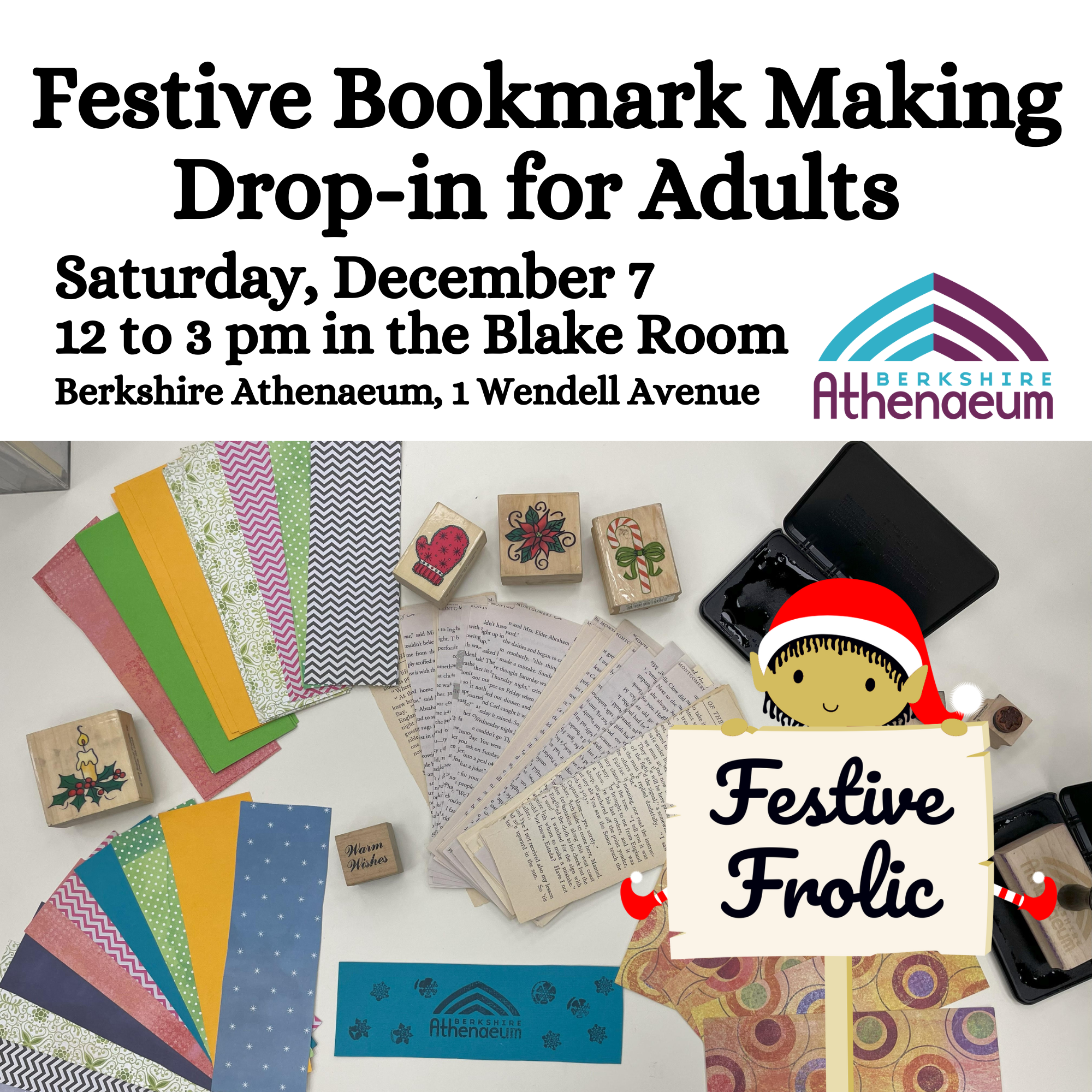 Festive Bookmark Making Drop-in for Adults