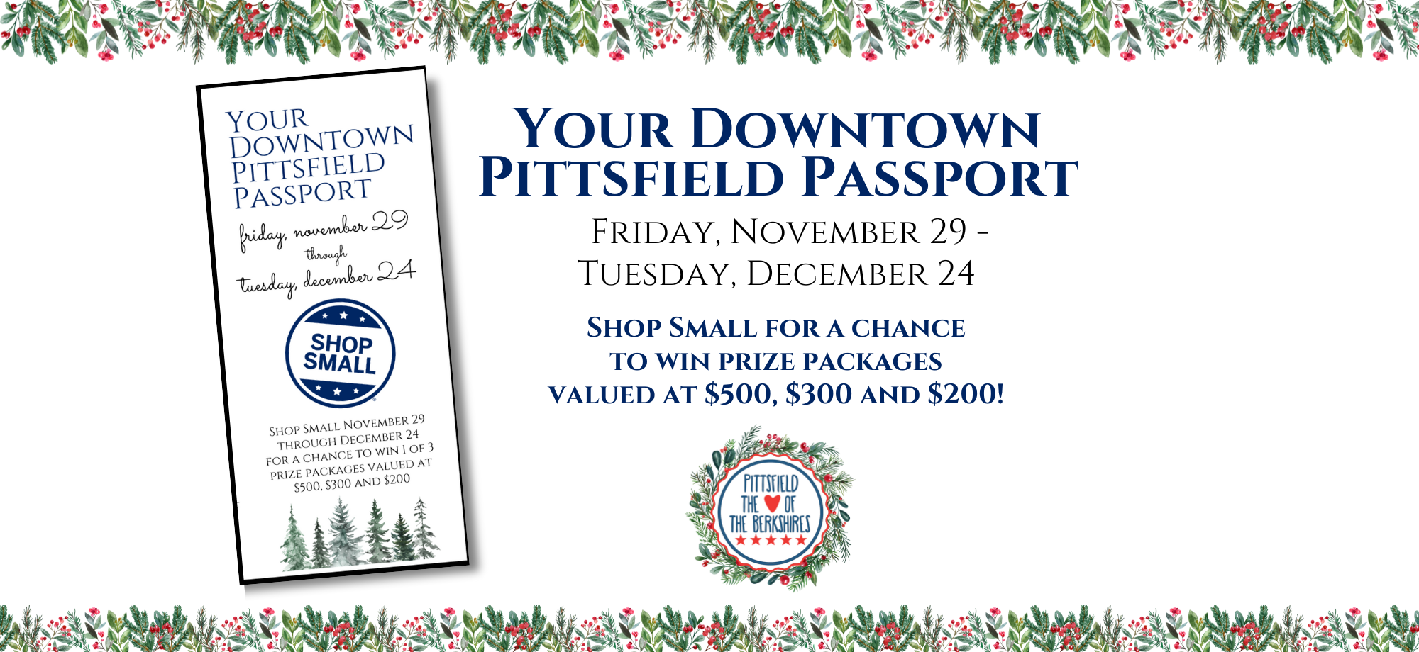 Downtown Pittsfield Passport: Nov. 29 - Dec. 24