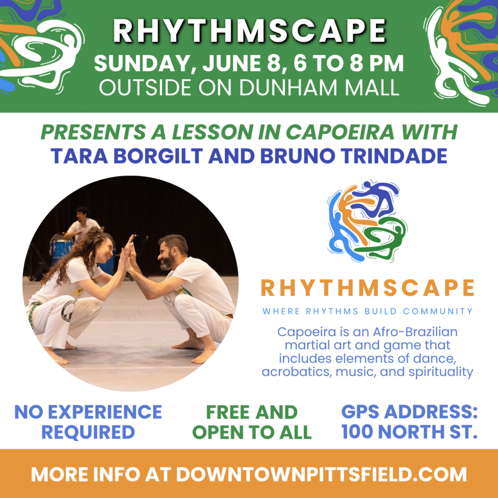 Tara Borgilt and Bruno Trindade teach Capoeira