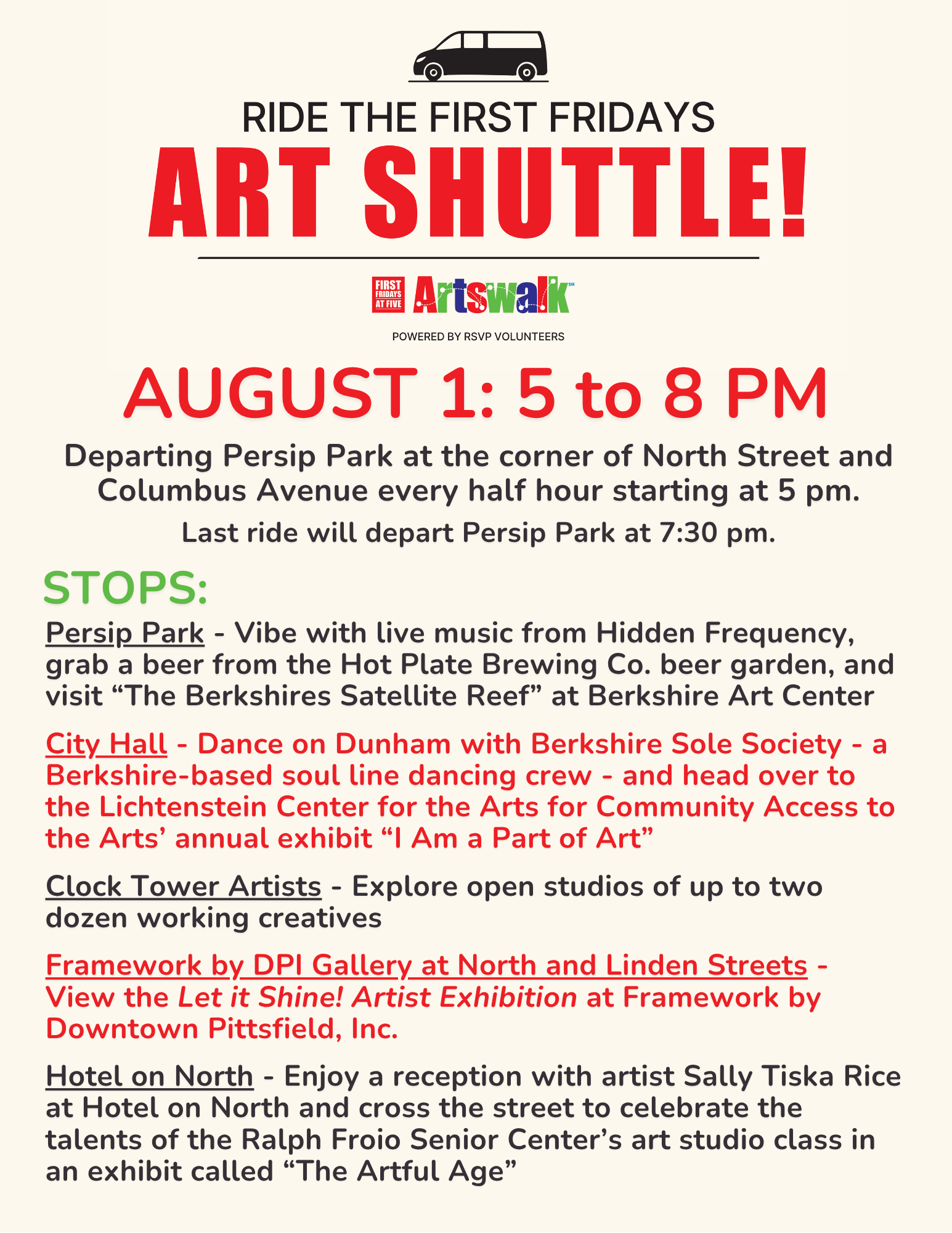 Art Shuttle at First Fridays at Five!