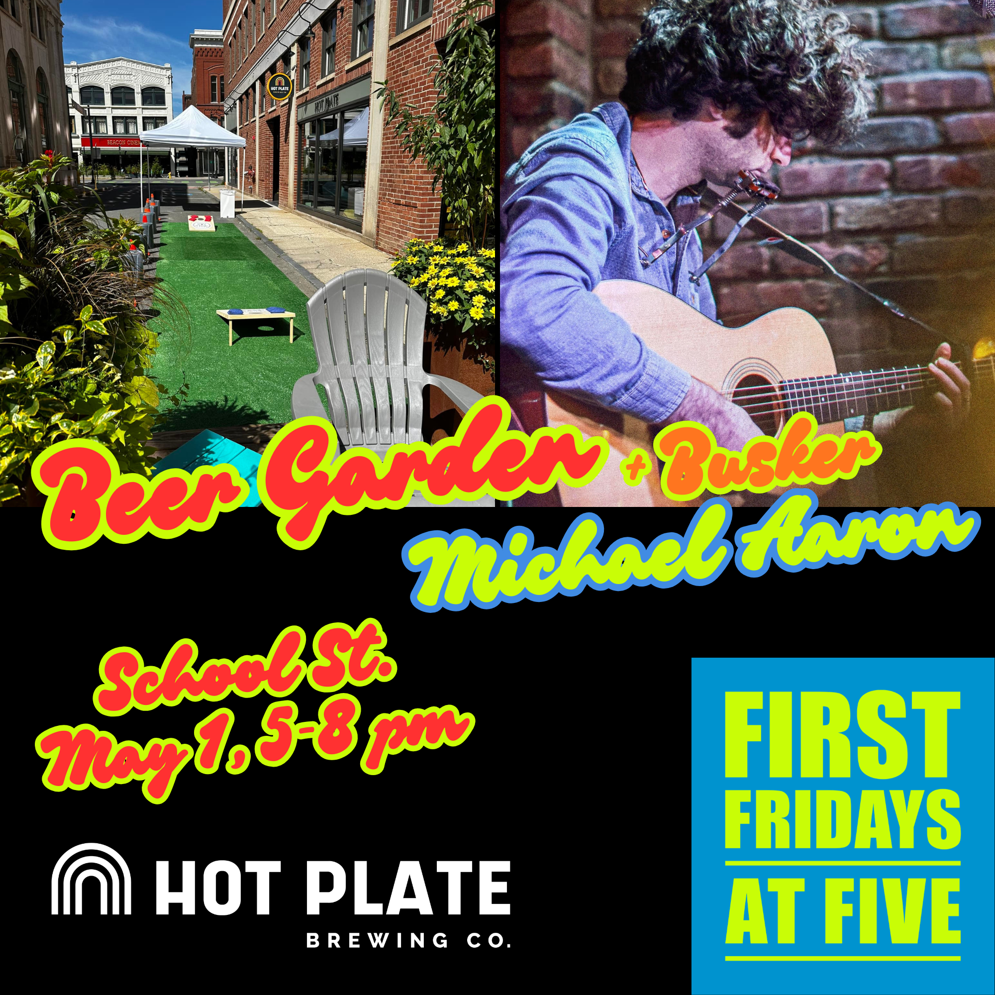 First Fridays at Five: Beer Garden and busker Micheal Aaron
