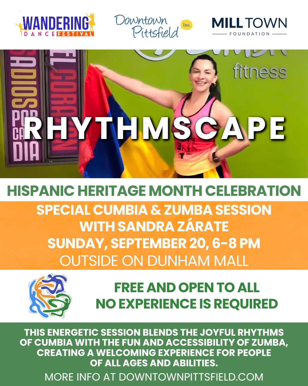 Rhythmscape: Hispanic Heritage Month Celebration, A Special Cumbia & Zumba Session with Sandra Zárate